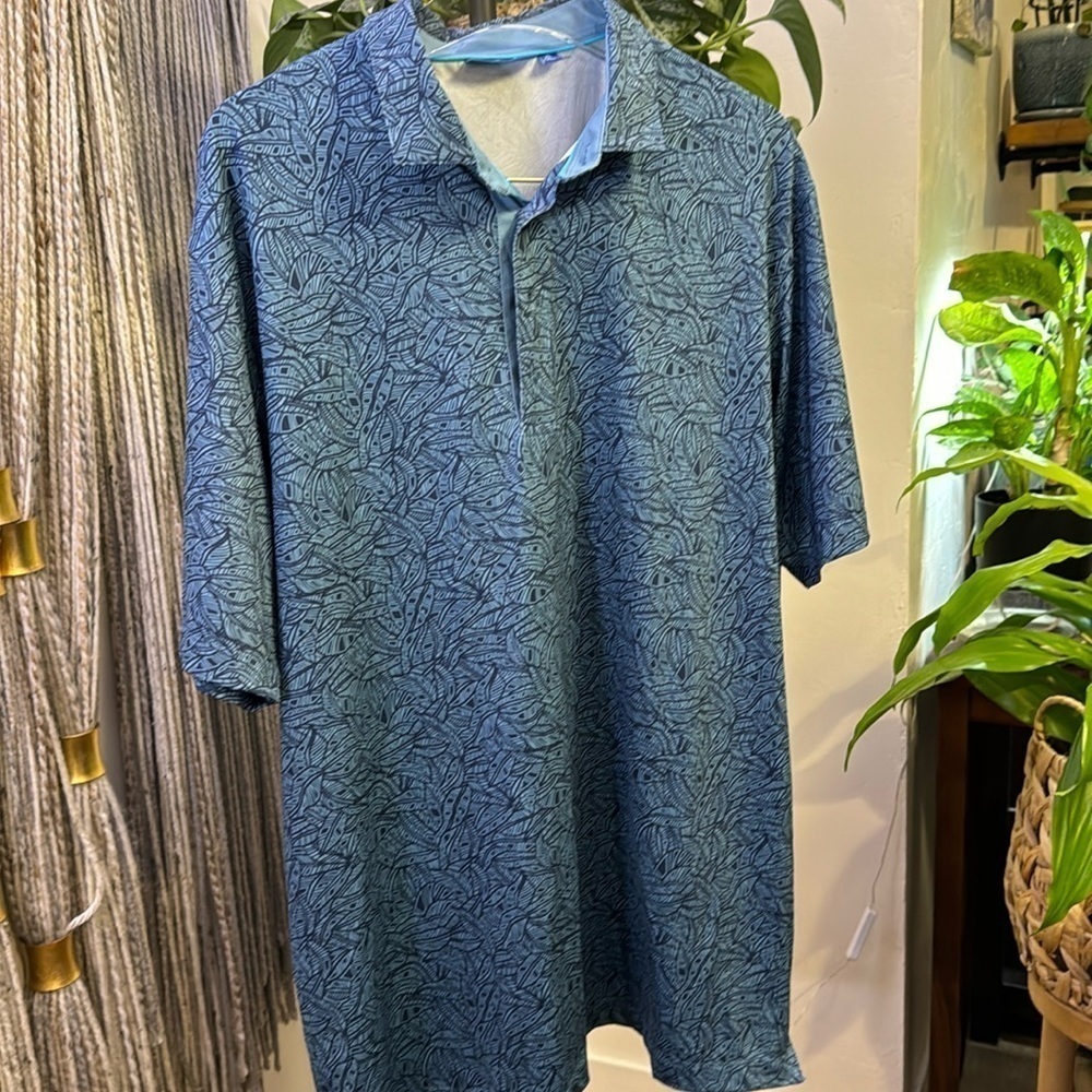 Devereux Proper Threads XL Blue Short Sleeve Golf Polo Shirt